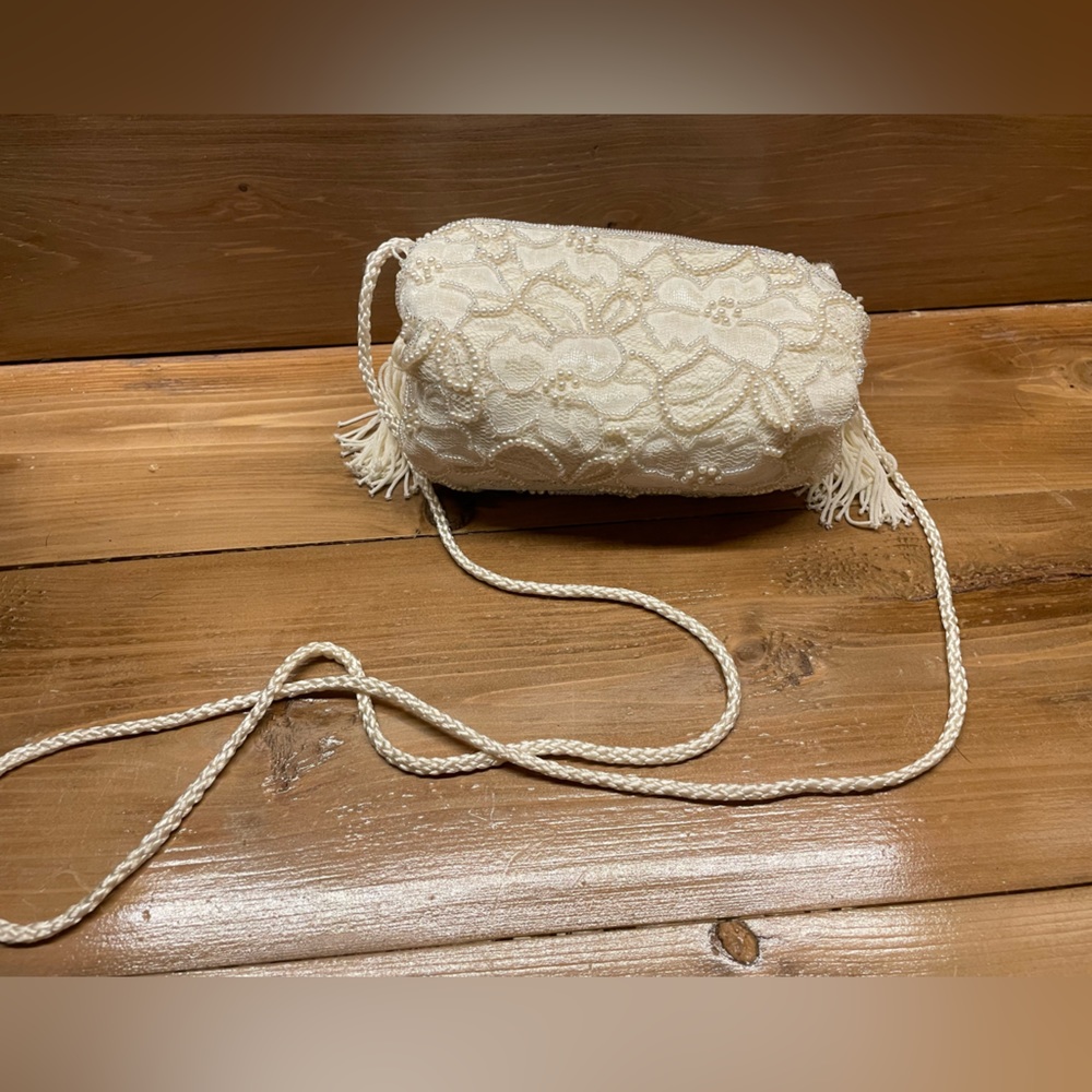 Vintage Beaded Small Crossbody Clutch Purse Handbag